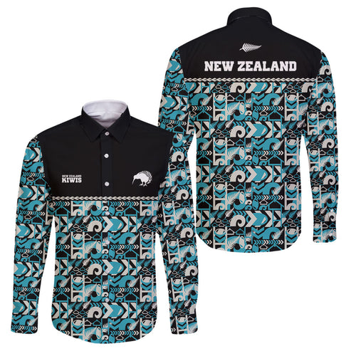 Aotearoa New Zealand Kiwis Tima Riki Motu Family Matching Off The Shoulder Long Sleeve Dress and Hawaiian Shirt