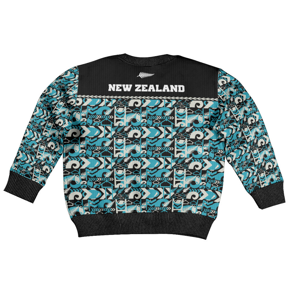 Aotearoa New Zealand Kiwis Tima Riki Motu Kid Ugly Christmas Sweater