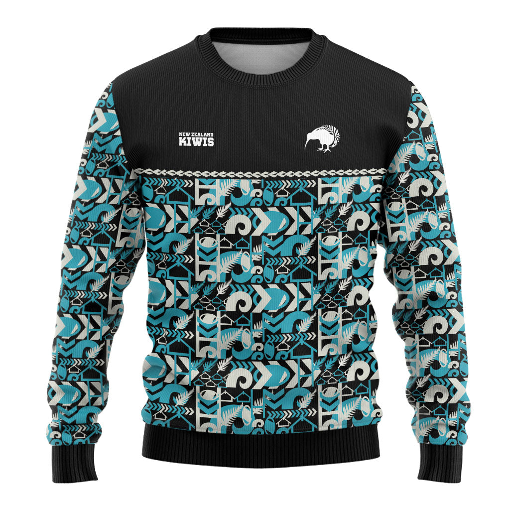 Aotearoa New Zealand Kiwis Tima Riki Motu Ugly Christmas Sweater
