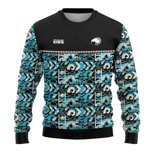 Aotearoa New Zealand Kiwis Tima Riki Motu Ugly Christmas Sweater
