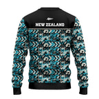 Aotearoa New Zealand Kiwis Tima Riki Motu Ugly Christmas Sweater