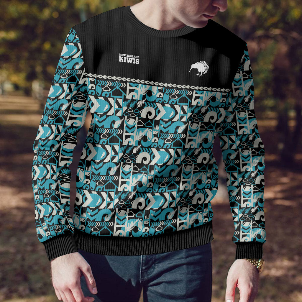 Aotearoa New Zealand Kiwis Tima Riki Motu Ugly Christmas Sweater
