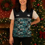 Aotearoa New Zealand Kiwis Tima Riki Motu Christmas Knitted V-Neck Vest