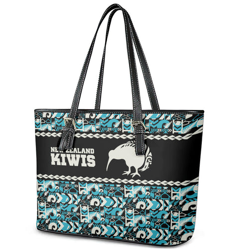 Aotearoa New Zealand Kiwis Tima Riki Motu Leather Tote Bag