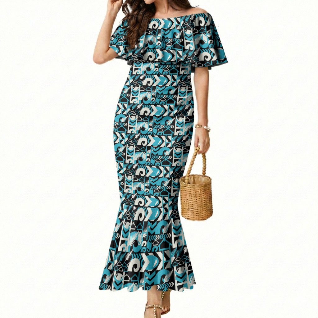 Aotearoa New Zealand Kiwis Tima Riki Motu Mermaid Dress