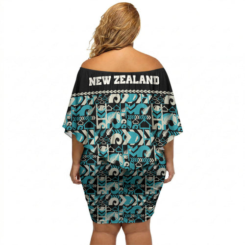 Aotearoa New Zealand Kiwis Tima Riki Motu Off Shoulder Short Dress