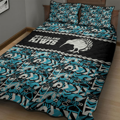 Aotearoa New Zealand Kiwis Tima Riki Motu Quilt Bed Set