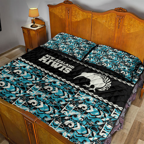 Aotearoa New Zealand Kiwis Tima Riki Motu Quilt Bed Set