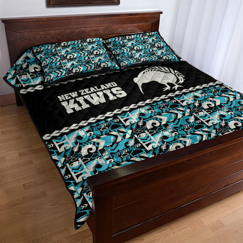 Aotearoa New Zealand Kiwis Tima Riki Motu Quilt Bed Set