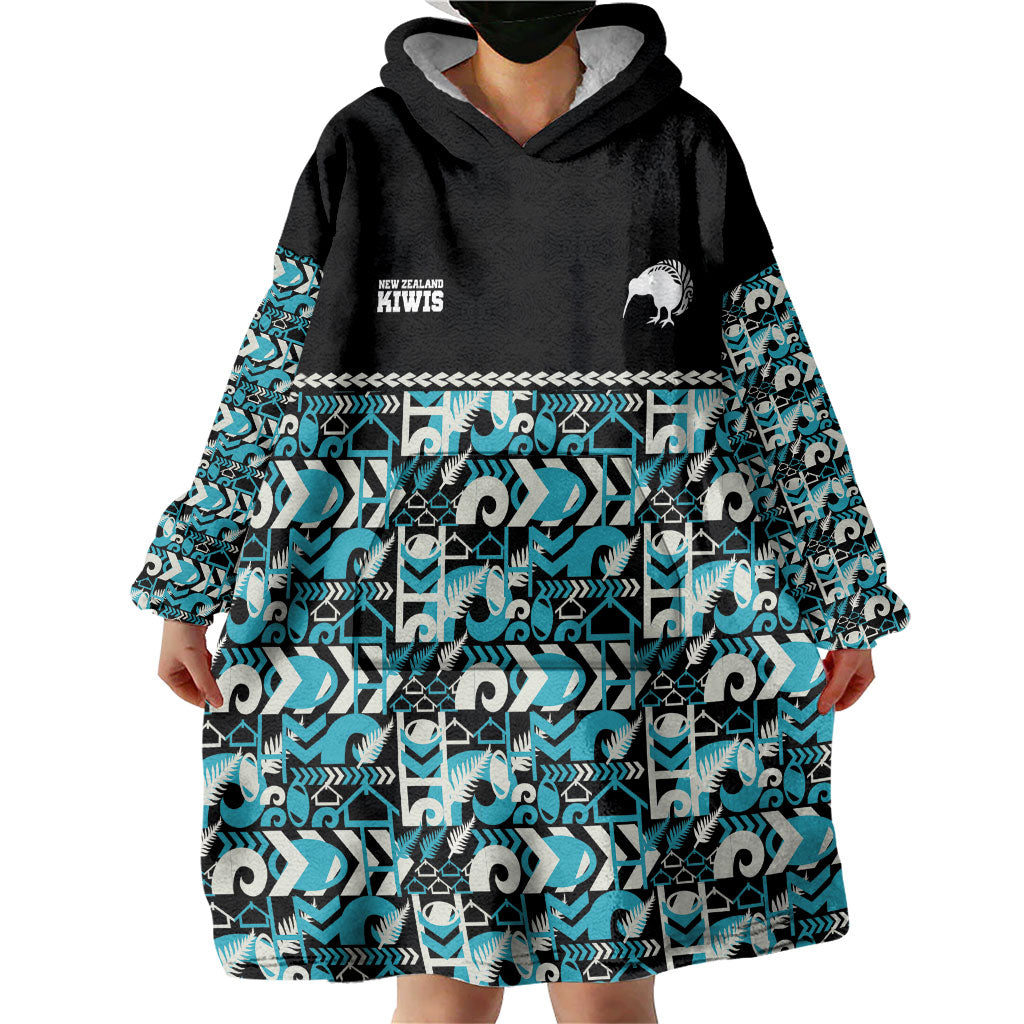 Aotearoa New Zealand Kiwis Tima Riki Motu Wearable Blanket Hoodie