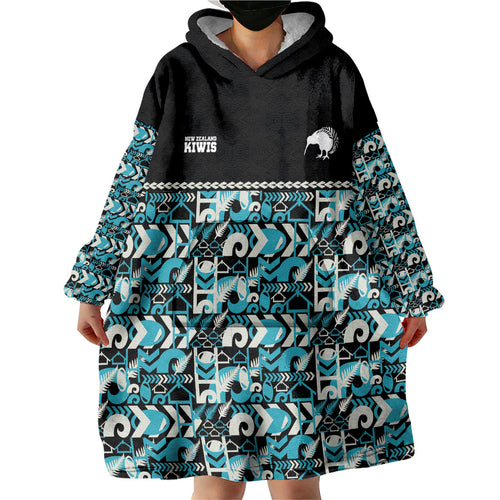 Aotearoa New Zealand Kiwis Tima Riki Motu Wearable Blanket Hoodie