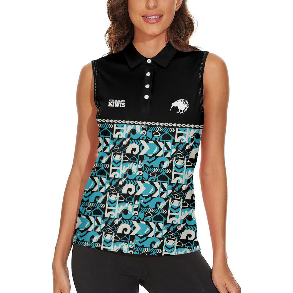 Aotearoa New Zealand Kiwis Tima Riki Motu Women Sleeveless Polo Shirt