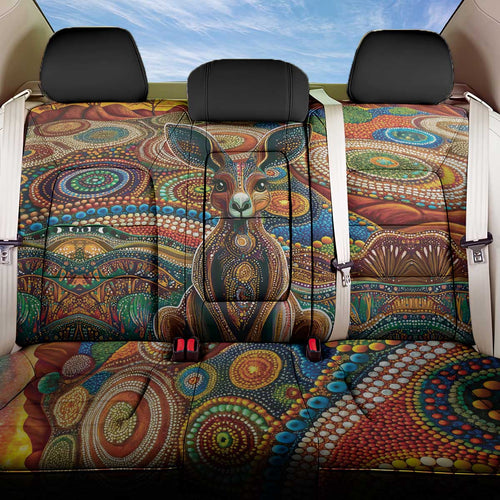 Australian Aboriginal Art Kangaroo Back Car Seat Cover Looking Forward Looking Blak Aboriginal Dot Painting