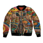 Australian Aboriginal Art Kangaroo Bomber Jacket Looking Forward Looking Blak Aboriginal Dot Painting