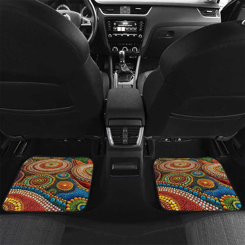 Australian Aboriginal Art Kangaroo Car Mats Looking Forward Looking Blak Aboriginal Dot Painting
