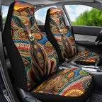 Australian Aboriginal Art Kangaroo Car Seat Cover Looking Forward Looking Blak Aboriginal Dot Painting