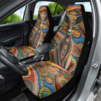 Australian Aboriginal Art Kangaroo Car Seat Cover Looking Forward Looking Blak Aboriginal Dot Painting