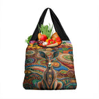 Australian Aboriginal Art Kangaroo Grocery Bag Looking Forward Looking Blak Aboriginal Dot Painting