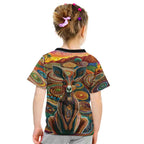 Australian Aboriginal Art Kangaroo Kid T Shirt Looking Forward Looking Blak Aboriginal Dot Painting
