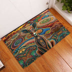 Australian Aboriginal Art Kangaroo Rubber Doormat Looking Forward Looking Blak Aboriginal Dot Painting