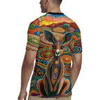 Australian Aboriginal Art Kangaroo Rugby Jersey Looking Forward Looking Blak Aboriginal Dot Painting
