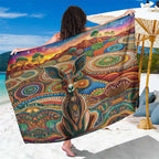 Australian Aboriginal Art Kangaroo Sarong Looking Forward Looking Blak Aboriginal Dot Painting