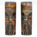 Australian Aboriginal Art Kangaroo Skinny Tumbler Looking Forward Looking Blak Aboriginal Dot Painting