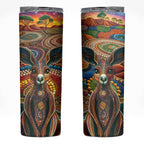 Australian Aboriginal Art Kangaroo Skinny Tumbler Looking Forward Looking Blak Aboriginal Dot Painting