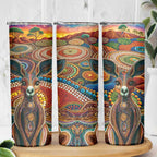 Australian Aboriginal Art Kangaroo Skinny Tumbler Looking Forward Looking Blak Aboriginal Dot Painting