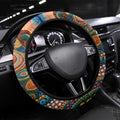 Australian Aboriginal Art Kangaroo Steering Wheel Cover Looking Forward Looking Blak Aboriginal Dot Painting