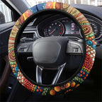 Australian Aboriginal Art Kangaroo Steering Wheel Cover Looking Forward Looking Blak Aboriginal Dot Painting