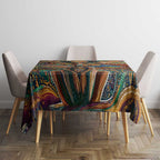 Australian Aboriginal Art Kangaroo Tablecloth Looking Forward Looking Blak Aboriginal Dot Painting