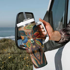 Australian Aboriginal Art Kangaroo Tumbler With Handle Looking Forward Looking Blak Aboriginal Dot Painting