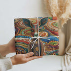 Australian Aboriginal Art Kangaroo Wrapping Paper Looking Forward Looking Blak Aboriginal Dot Painting - Aussie Hoodie