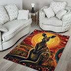 Australian Aboriginal Art Kangaroo Area Rug Maintain the Dreaming Aboriginal Dot Painting