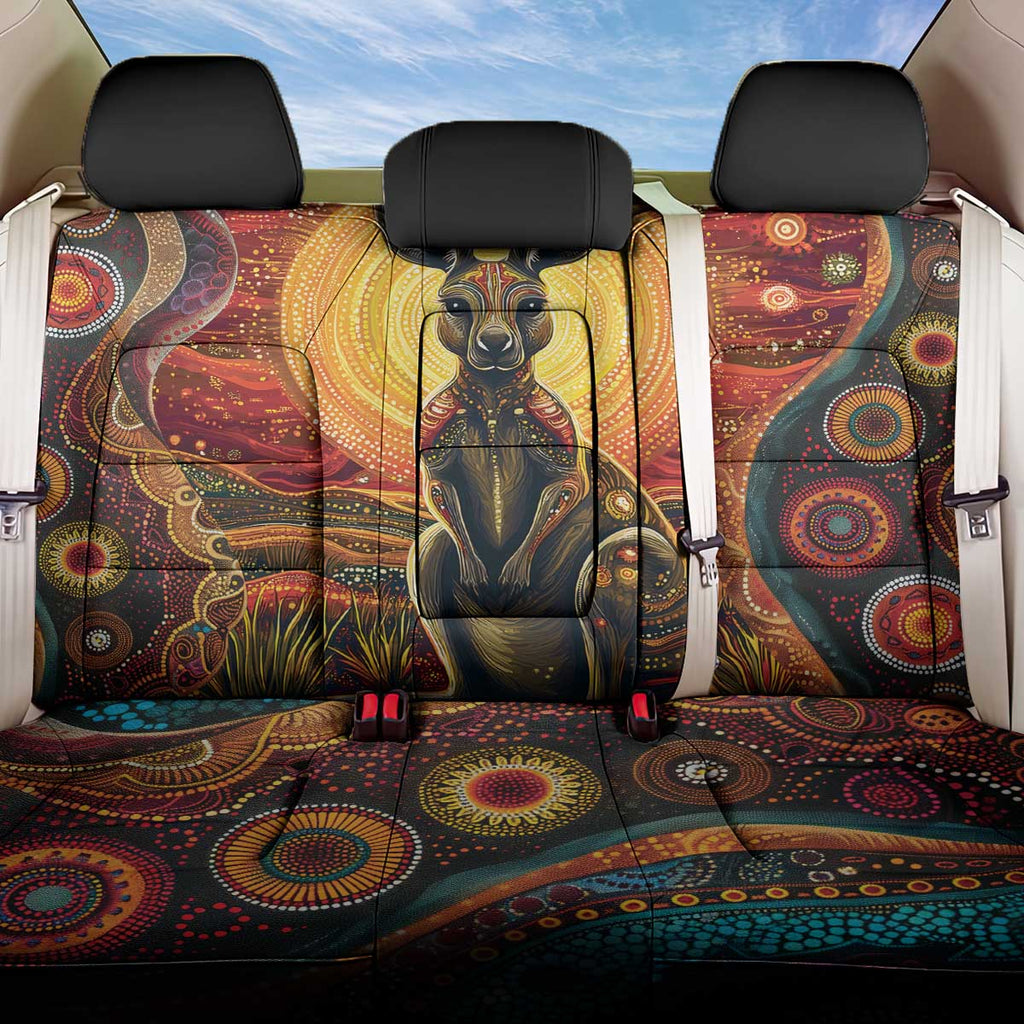 Australian Aboriginal Art Kangaroo Back Car Seat Cover Maintain the Dreaming Aboriginal Dot Painting