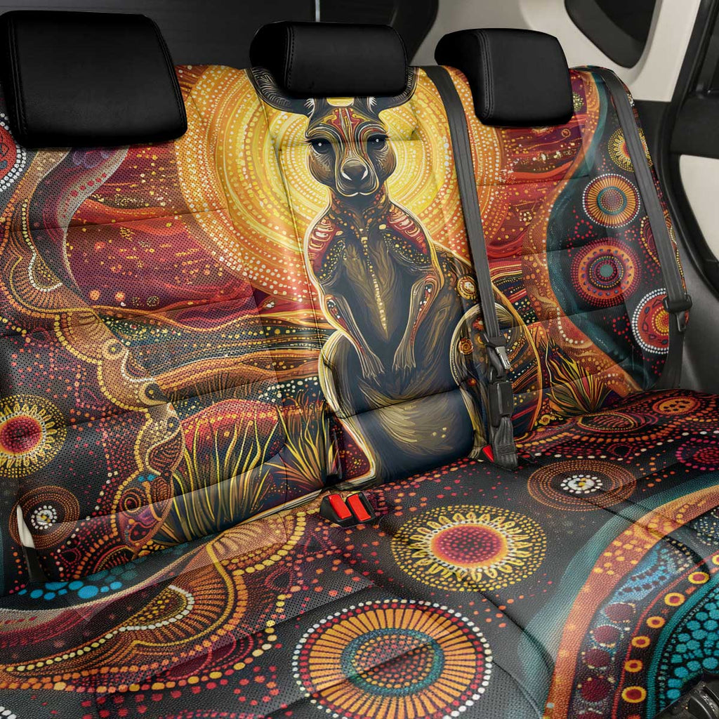 Australian Aboriginal Art Kangaroo Back Car Seat Cover Maintain the Dreaming Aboriginal Dot Painting