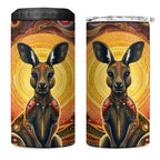 Australian Aboriginal Art Kangaroo 4 in 1 Can Cooler Tumbler Maintain the Dreaming Aboriginal Dot Painting