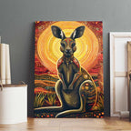 Australian Aboriginal Art Kangaroo Canvas Wall Art Maintain the Dreaming Aboriginal Dot Painting