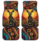 Australian Aboriginal Art Kangaroo Car Mats Maintain the Dreaming Aboriginal Dot Painting