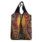 Australian Aboriginal Art Kangaroo Grocery Bag Maintain the Dreaming Aboriginal Dot Painting