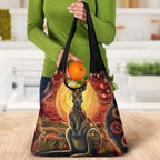 Australian Aboriginal Art Kangaroo Grocery Bag Maintain the Dreaming Aboriginal Dot Painting