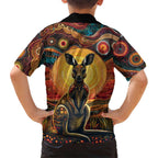 Australian Aboriginal Art Kangaroo Hawaiian Shirt Maintain the Dreaming Aboriginal Dot Painting