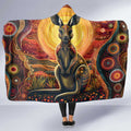 Australian Aboriginal Art Kangaroo Hooded Blanket Maintain the Dreaming Aboriginal Dot Painting