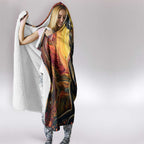 Australian Aboriginal Art Kangaroo Hooded Blanket Maintain the Dreaming Aboriginal Dot Painting