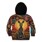 Australian Aboriginal Art Kangaroo Kid Hoodie Maintain the Dreaming Aboriginal Dot Painting