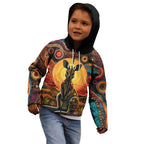 Australian Aboriginal Art Kangaroo Kid Hoodie Maintain the Dreaming Aboriginal Dot Painting