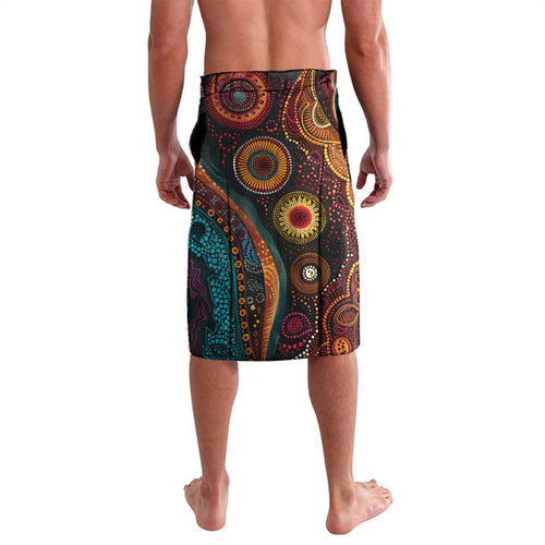 Australian Aboriginal Art Kangaroo Lavalava Maintain the Dreaming Aboriginal Dot Painting