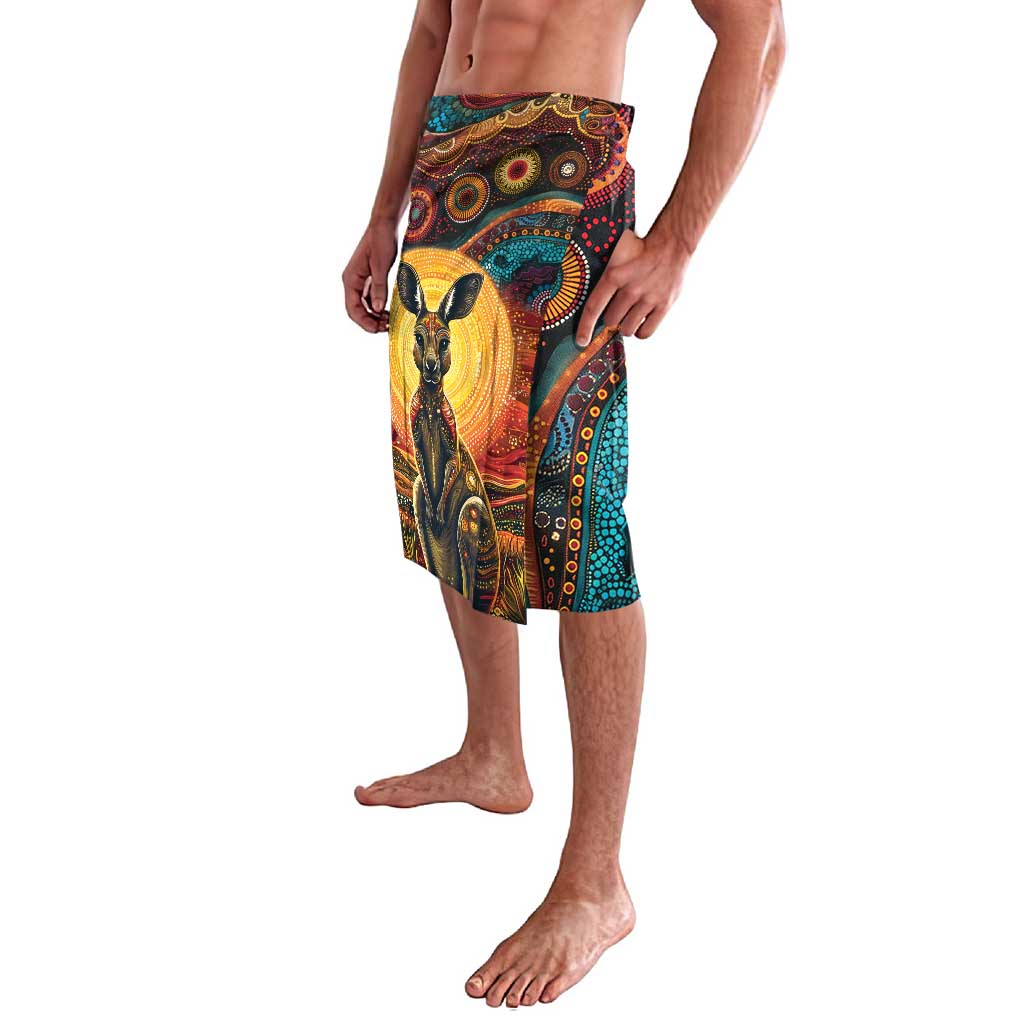 Australian Aboriginal Art Kangaroo Lavalava Maintain the Dreaming Aboriginal Dot Painting