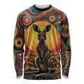 Australian Aboriginal Art Kangaroo Long Sleeve Shirt Maintain the Dreaming Aboriginal Dot Painting